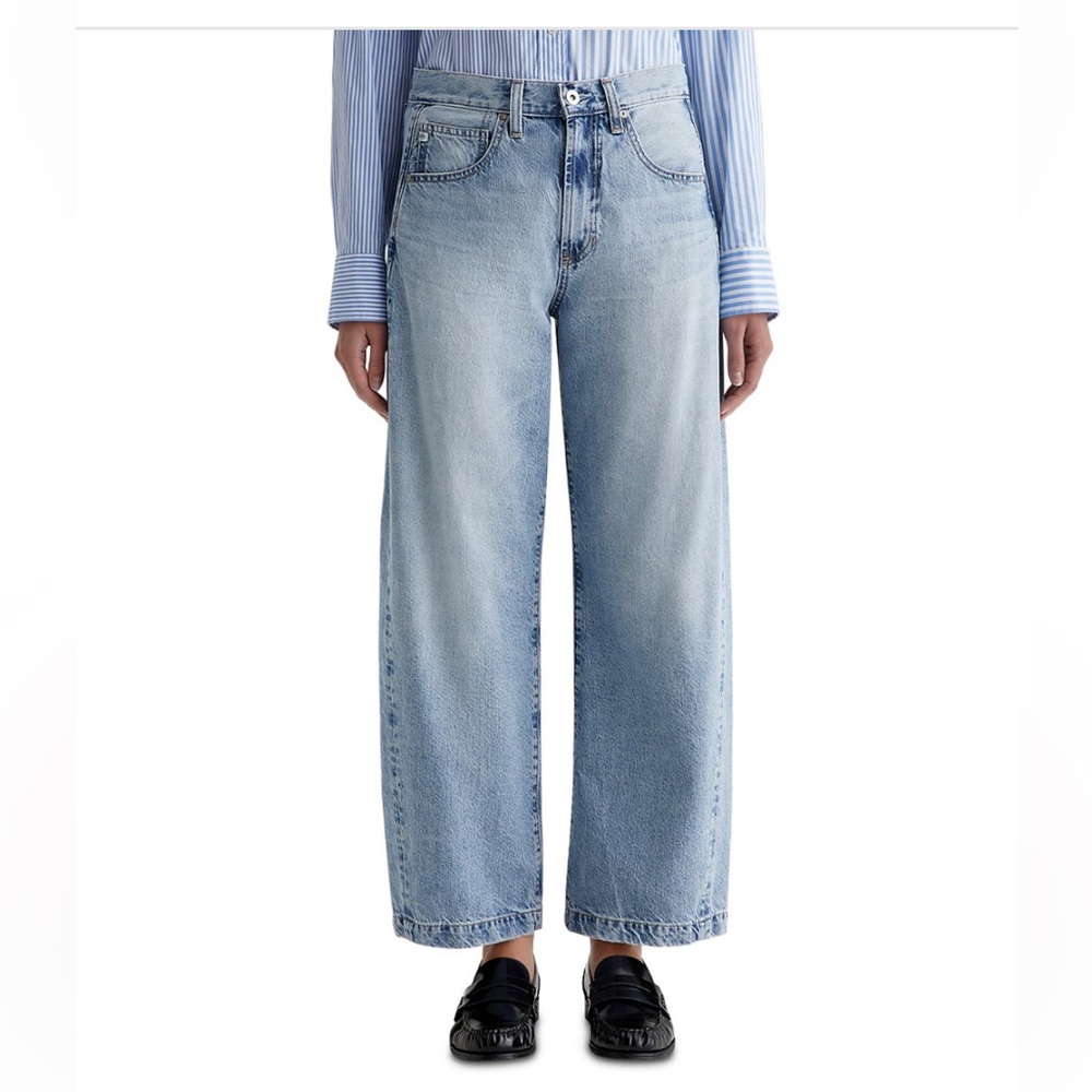 AG High Rise Barrel Leg Jeans in Intuition Size 28